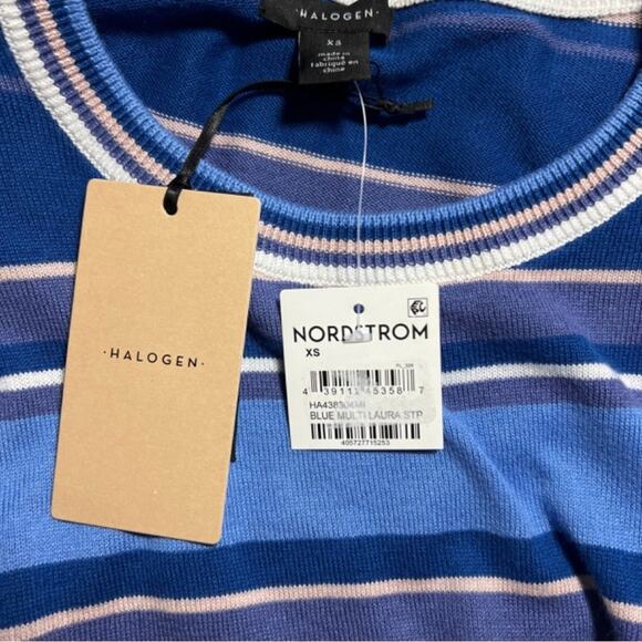 Halogen Women's Striped Long Sleeve Button Cuff Sweater, XS, NWT - Picture 7 of 10